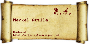 Merkel Attila névjegykártya
